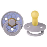 Suzetă cu tetina rotundă Bibs Studio Colour 10018303C Unisex/ 0 luni - 6 luni/ Latex/ Gray
