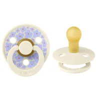 Suzetă cu tetina rotundă Bibs Studio Colour 10018216C Pentru fetițe/ 0 luni - 6 luni/ Latex/ Ivory