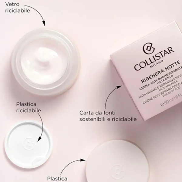Cremă pentru față Collistar Anti wribkle repairing night cream Toate tipurile/ 50 ml photo 3 Cremă pentru față Collistar Anti wribkle repairing night cream Toate tipurile/ 50 ml photo 3