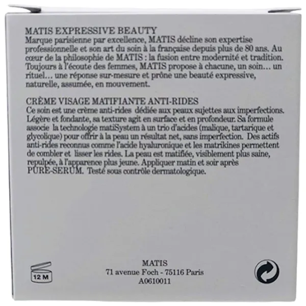 Крем для лица Matis Pure age Жирная/ 50 мл photo 3