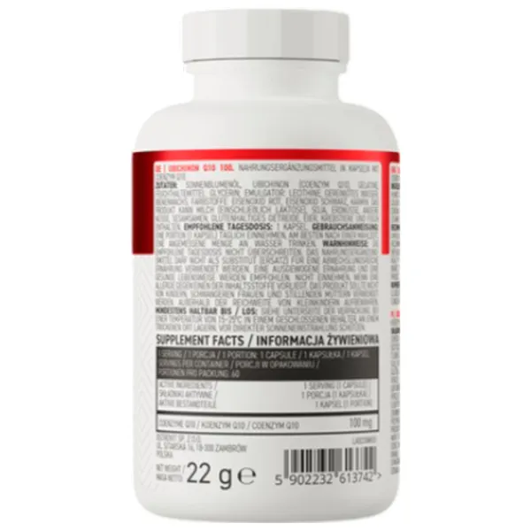 Antioxidanți OstroVit Ubichinon Q10 100 (5902232613742) Numărul de capsule: 60 photo 3
