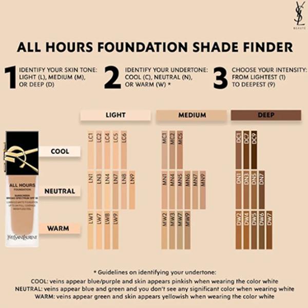 Fond de ten YSL All hours 25 ml/ Light Cool 1 photo 3 Fond de ten YSL All hours 25 ml/ Light Cool 1 photo 3