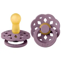 Suzetă cu tetina rotundă Bibs Boheme 220300C Pentru fetițe/ 6 luni - 18 luni/ Latex/ Mauve