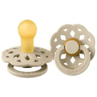 Suzetă cu tetina rotundă Bibs Boheme 210245C Unisex/ 0 luni - 6 luni/ Latex/ Vanilla