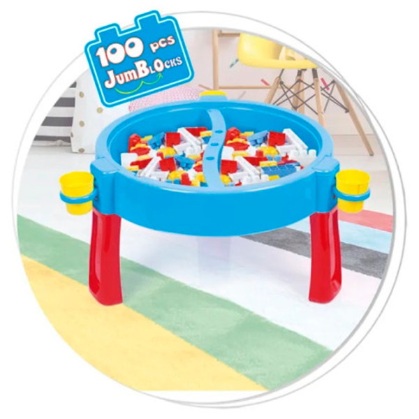 Măsuță cu constructor Dolu Study Time 2In1 Clasic/ Multicolor photo 4