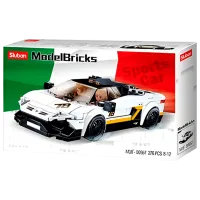 Constructor Sluban Mașină de curse italiană Mașină/ White