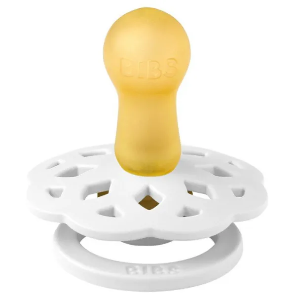 Suzetă cu tetina rotundă Bibs Boheme 220211C Unisex/ 6 luni - 18 luni/ Latex/ White photo 3
