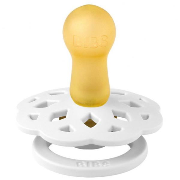 Suzetă cu tetina rotundă Bibs Boheme 220211C Unisex/ 6 luni - 18 luni/ Latex/ White photo 3