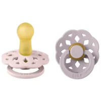 Suzetă cu tetina rotundă Bibs Boheme 230104 Pentru fetițe/ 0 luni - 6 luni/ Latex/ Blossrom