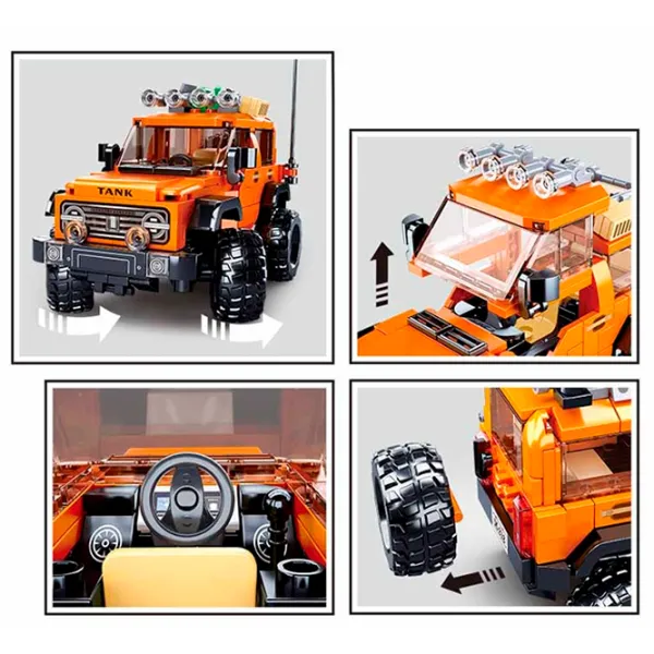 Конструктор Sluban American Jeep Bronx Автомобиль/ Оранжевый photo 4