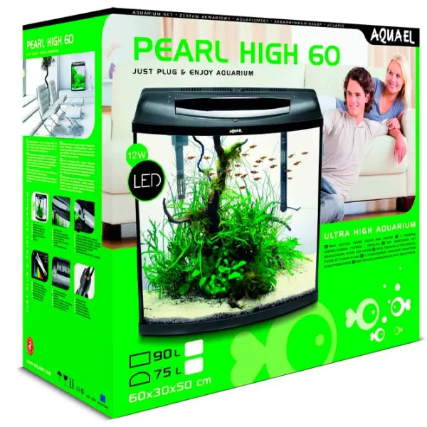 Аквариум Aquael Pearl High 60 Rectangular 90 л/ Черный photo 2 Аквариум Aquael Pearl High 60 Rectangular 90 л/ Черный photo 2