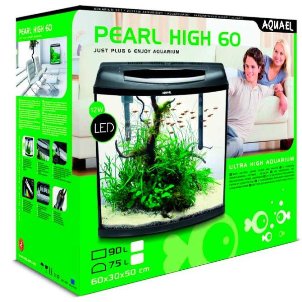Аквариум Aquael Pearl High 60 Rectangular 90 л/ Черный photo 2 Аквариум Aquael Pearl High 60 Rectangular 90 л/ Черный photo 2