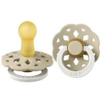 Suzetă cu tetina rotundă Bibs Boheme 210255C Pentru fetițe/ 0 luni - 6 luni/ Latex/ Vanilla