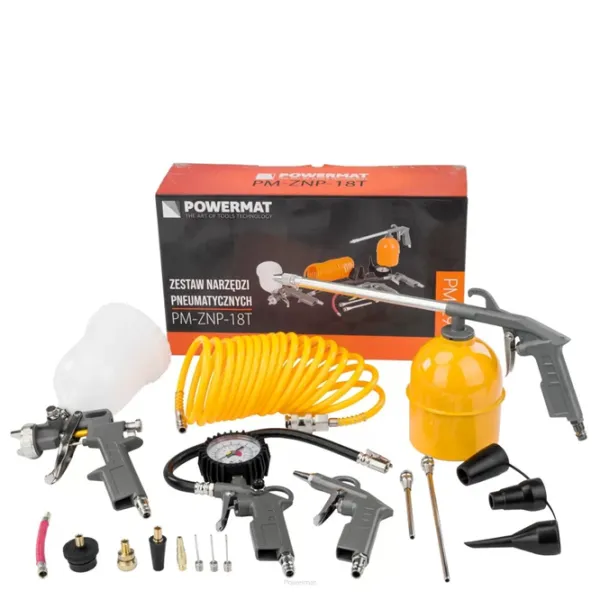 Набор пневматических инструментов Powermat PM-ZNP-18T ПВХ/ 18 photo 7