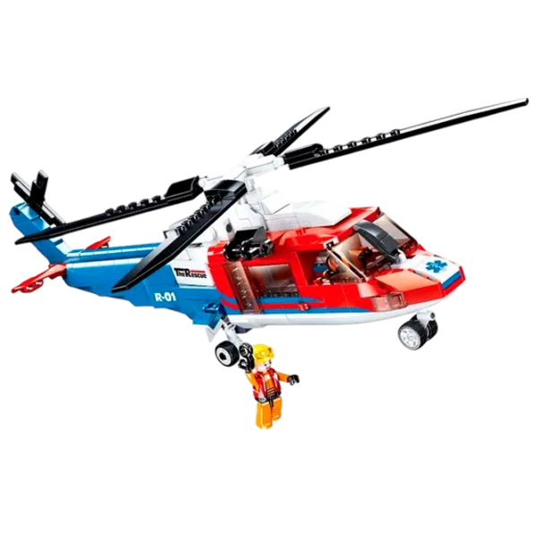 Constructor Sluban Rescue Helicopter Elicopter/ Multicolor photo 1