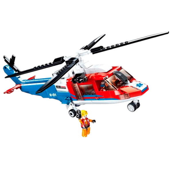 Constructor Sluban Rescue Helicopter Elicopter/ Multicolor photo 1