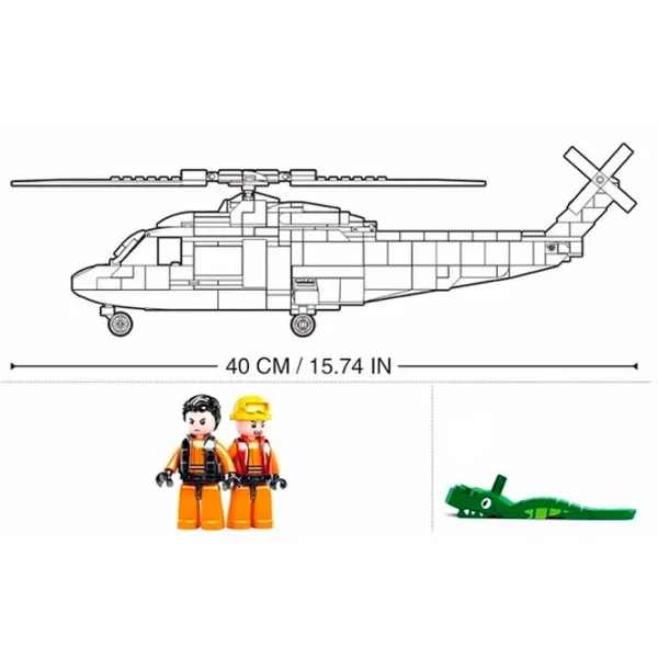 Constructor Sluban Rescue Helicopter Elicopter/ Multicolor photo 2