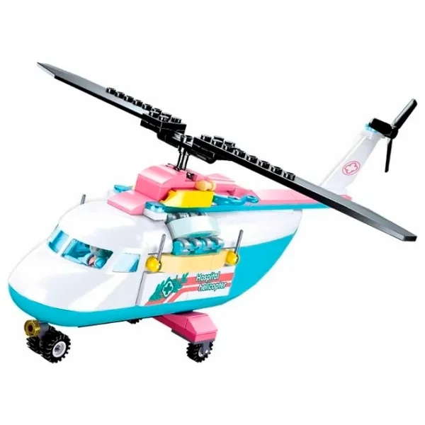 Конструктор Sluban Helicopter Классический/ Розовый photo 3