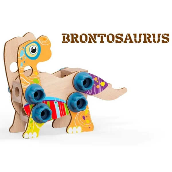 Конструктор Quercetti Wood Dino Классический/ Разноцветный photo 2