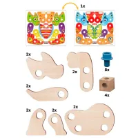 Constructor Quercetti Wood Dino Clasic/ Multicolor photo 5