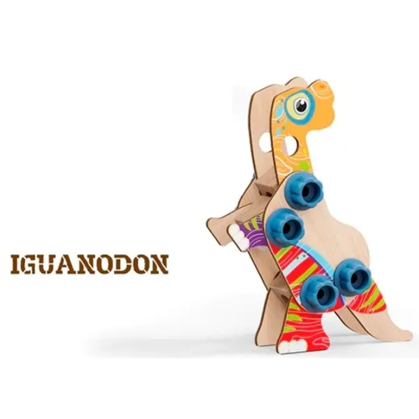 Конструктор Quercetti Wood Dino Классический/ Разноцветный photo 7