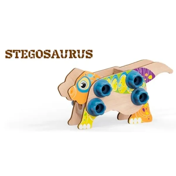 Конструктор Quercetti Wood Dino Классический/ Разноцветный photo 9