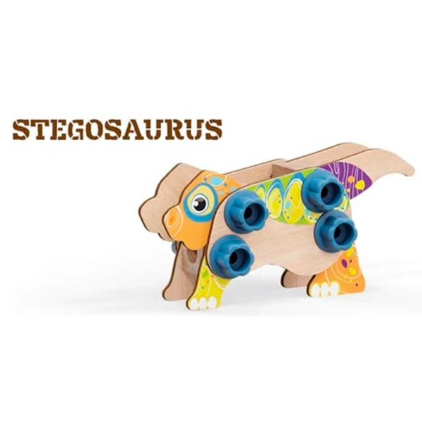 Конструктор Quercetti Wood Dino Классический/ Разноцветный photo 9