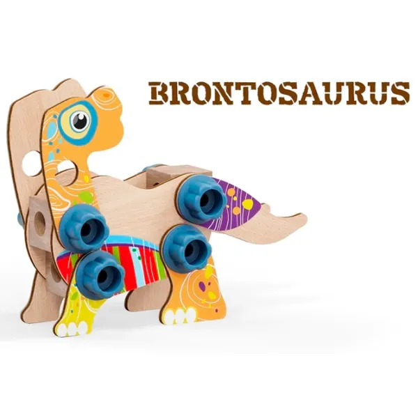 Конструктор Quercetti Wood Dino Классический/ Разноцветный photo 10