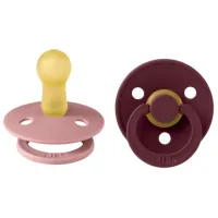 Suzetă cu tetina rotundă Bibs Colour 120433 Pentru fetițe/ 6 luni - 18 luni/ Latex/ Dusty Pink