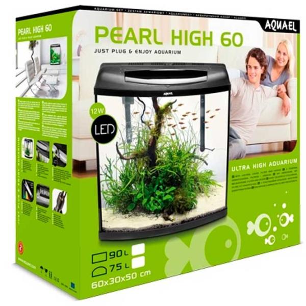 Аквариум Aquael Pearl High 40 Oval 32 л/ Черный photo 2