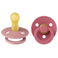 Suzetă cu tetina rotundă Bibs Colour 120446 Pentru fetițe/ 6 luni - 18 luni/ Latex/ Dusty Pink