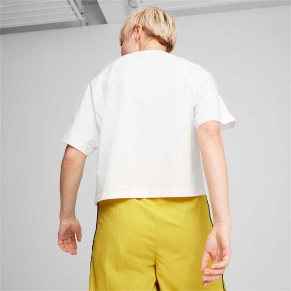 Tricou pentru femei Puma Play Loud Classics Relaxed Tee 100% bumbac/ White photo 4