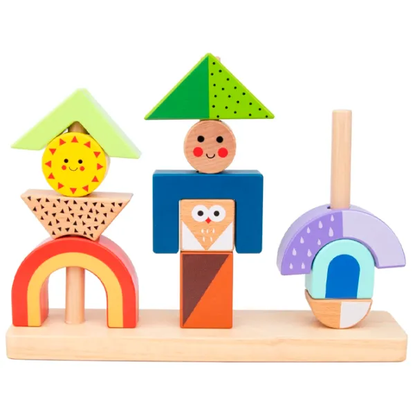 Конструктор Tooky Toy Пирамидки на балланс Классический/ Разноцветный photo 2