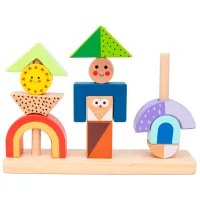 Конструктор Tooky Toy Пирамидки на балланс Классический/ Разноцветный photo 2
