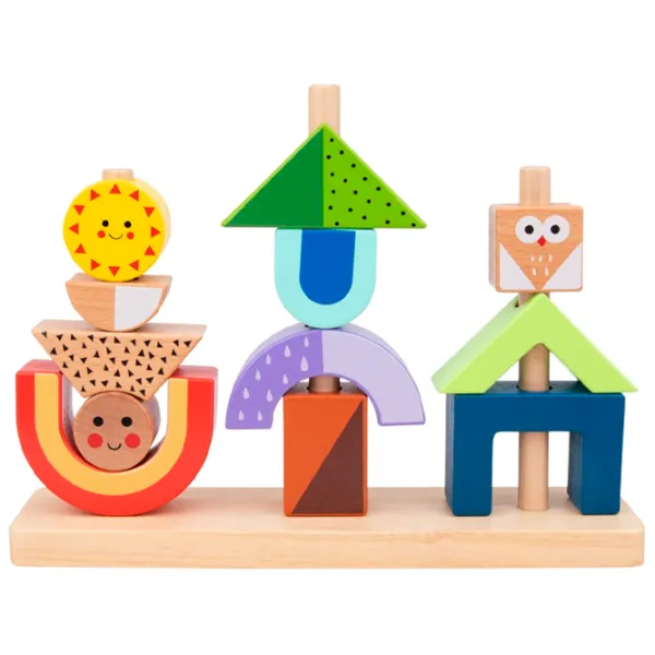Конструктор Tooky Toy Пирамидки на балланс Классический/ Разноцветный photo 3