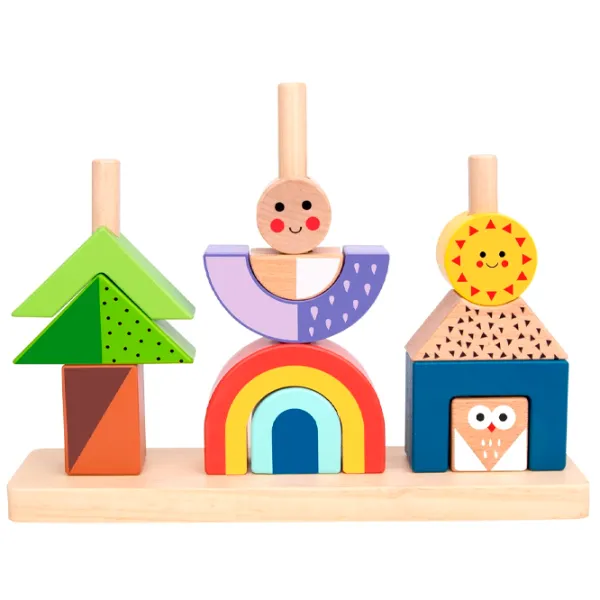 Конструктор Tooky Toy Пирамидки на балланс Классический/ Разноцветный photo 4