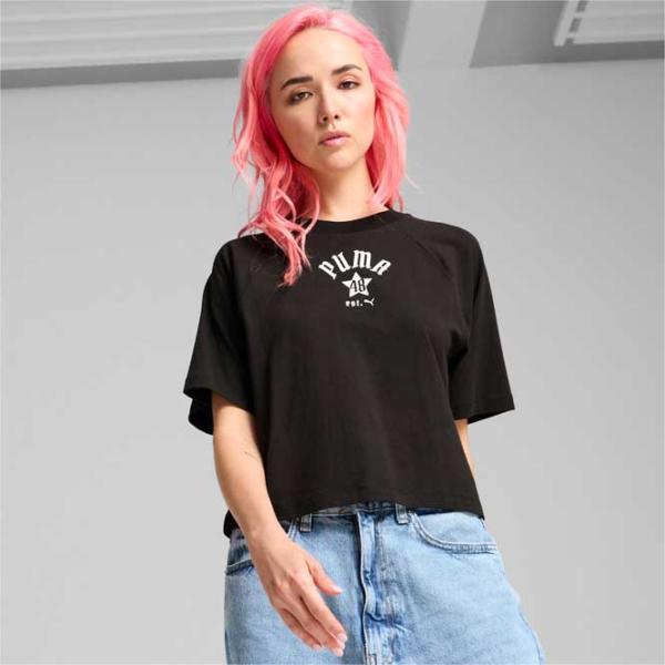 Tricou pentru femei Puma Play Loud Classics Relaxed Tee 100% bumbac/ Black photo 3