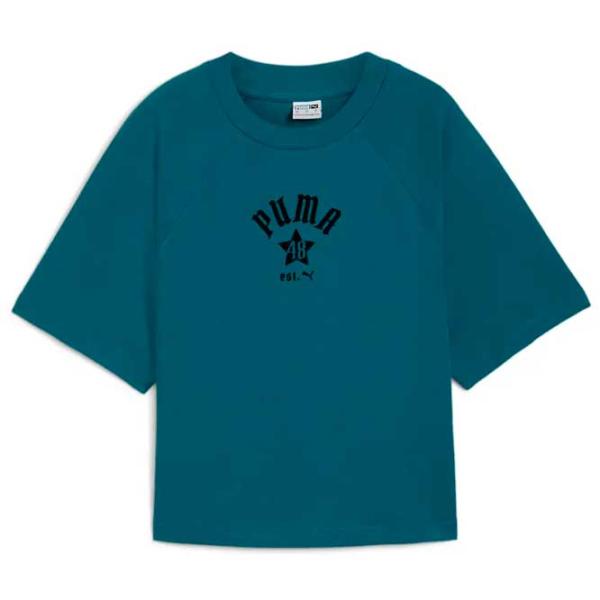 Футболка для женщин Puma Play Loud Classics Relaxed Tee 100% хлопок/ Зеленый photo 1