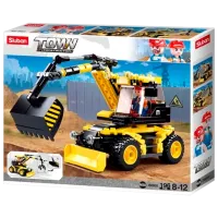 Конструктор Sluban Экскаватор Стройка/ Разноцветный