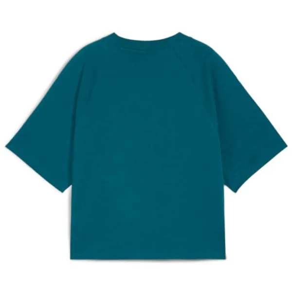 Tricou pentru femei Puma Play Loud Classics Relaxed Tee 100% bumbac/ Green photo 2