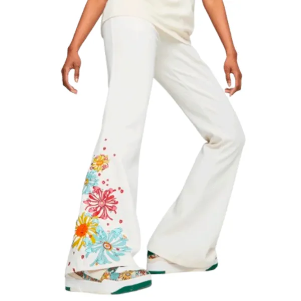 Pantaloni sportivi pentru femei Puma X Liberty Flared Pants Dk L/ White photo 3