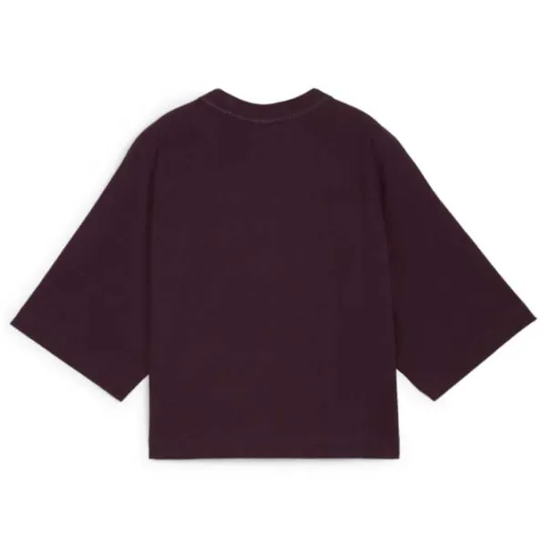 Футболка для женщин Puma Classics + Oversized Tee 100% хлопок/ Бордовый photo 2