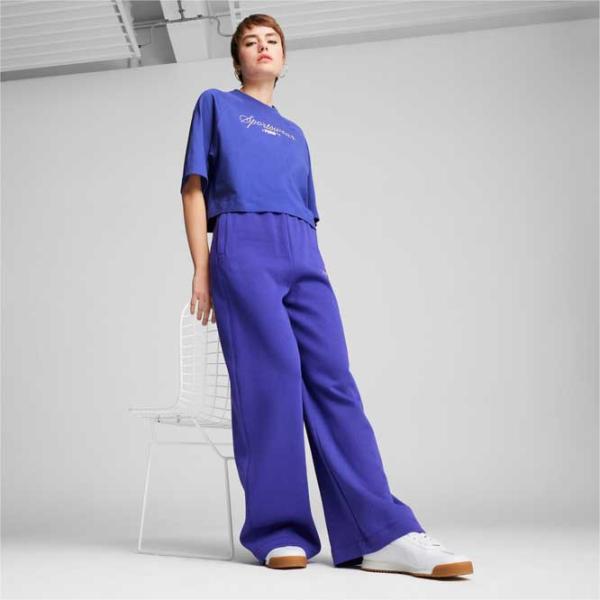 Tricou pentru femei Puma Classics + Oversized Tee 100% bumbac/ Blue photo 5