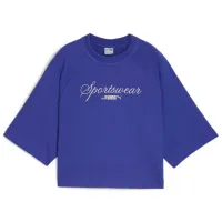 Футболка для женщин Puma Classics + Oversized Tee 100% хлопок/ Синий