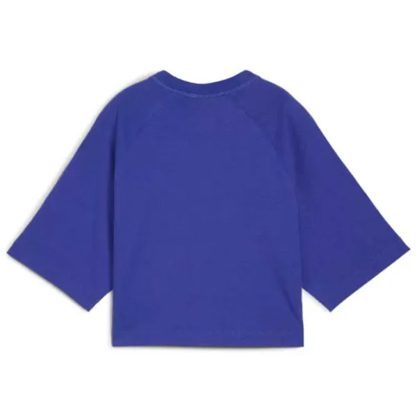 Tricou pentru femei Puma Classics + Oversized Tee 100% bumbac/ Blue photo 2