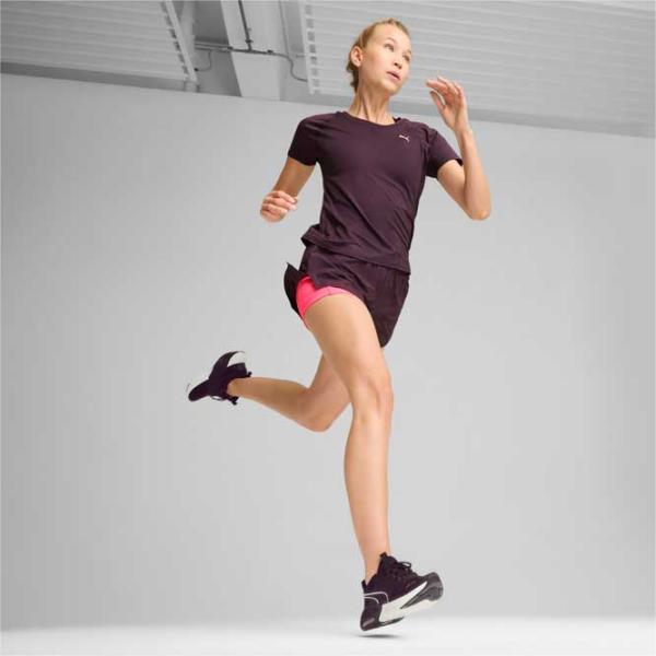 Tricou pentru femei Puma Run Cloudspun Ss Tee W 94% poliester, 6% elastan/ Bordo photo 3