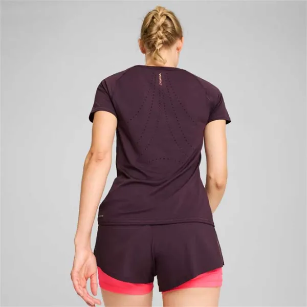 Футболка для женщин Puma Run Cloudspun Ss Tee W 94 % полиэстер, 6 % эластан/ Бордовый photo 4