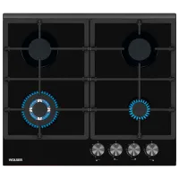 Газовая варочная панель Wolser WL-TR6400 GT BC Закаленное стекло/ Черный