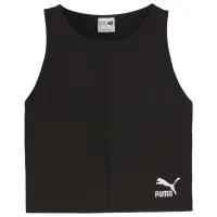 Bustieră pentru femei Puma Classics Ribbed Crop Black