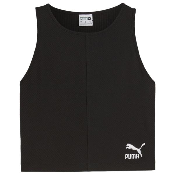Bustieră pentru femei Puma Classics Ribbed Crop Black photo 1 Bustieră pentru femei Puma Classics Ribbed Crop Black photo 1